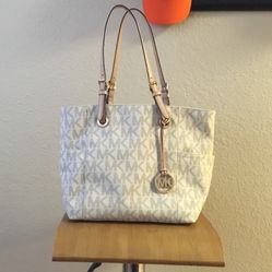 Michael Kors tote Bag with iconic MK pattern
