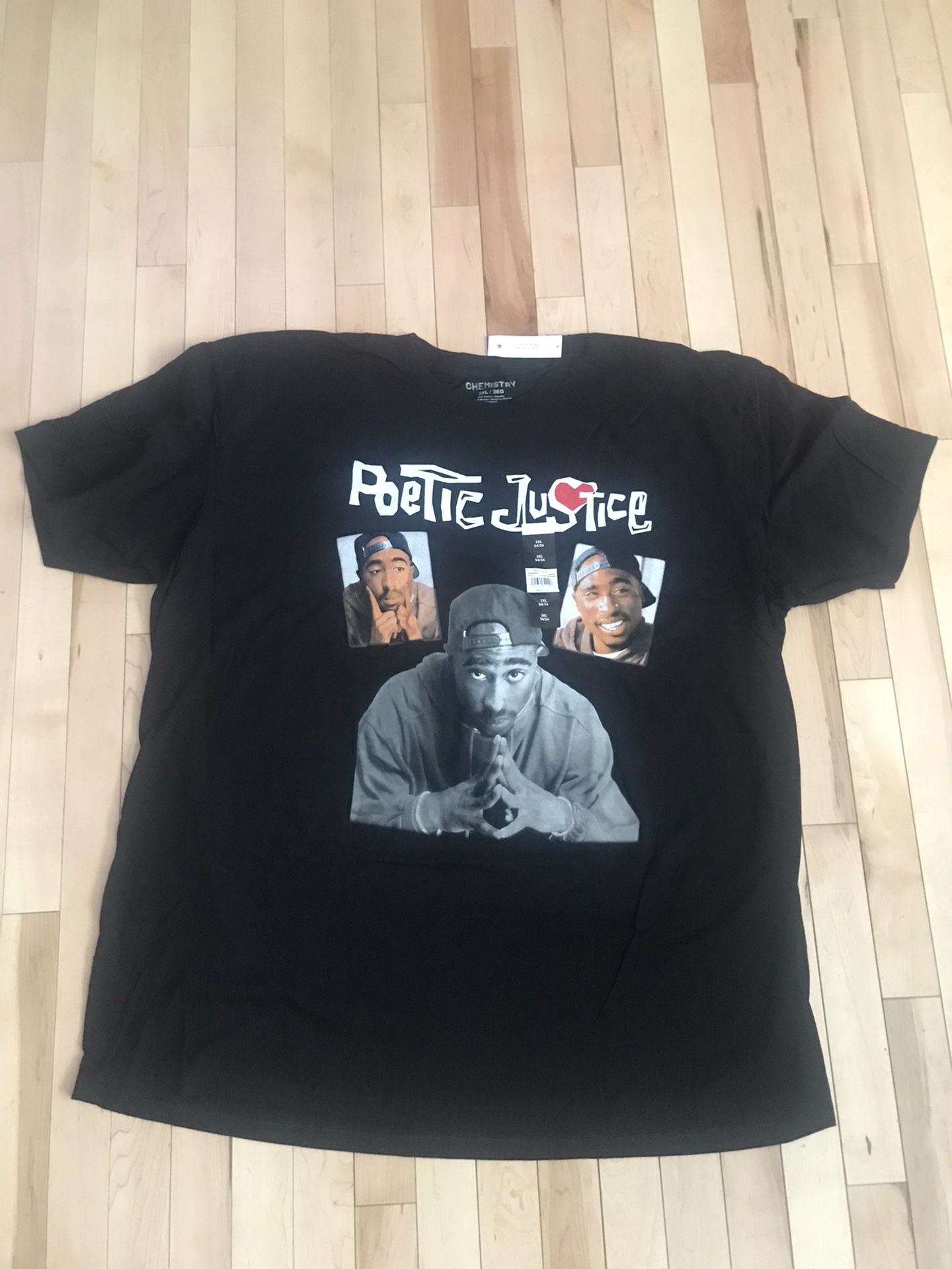 2PAC TUPAC POETIC JUSTICE TEE SHIRT 3XL NEW RAP HIPHOP 