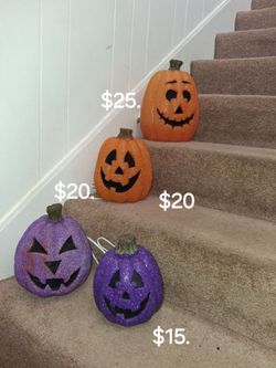 Vintage melted pumpkins