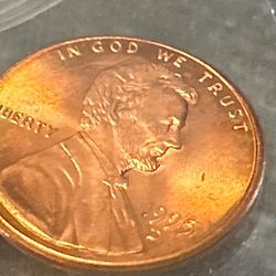 1995d  Penny Toned Beautiful Coin 