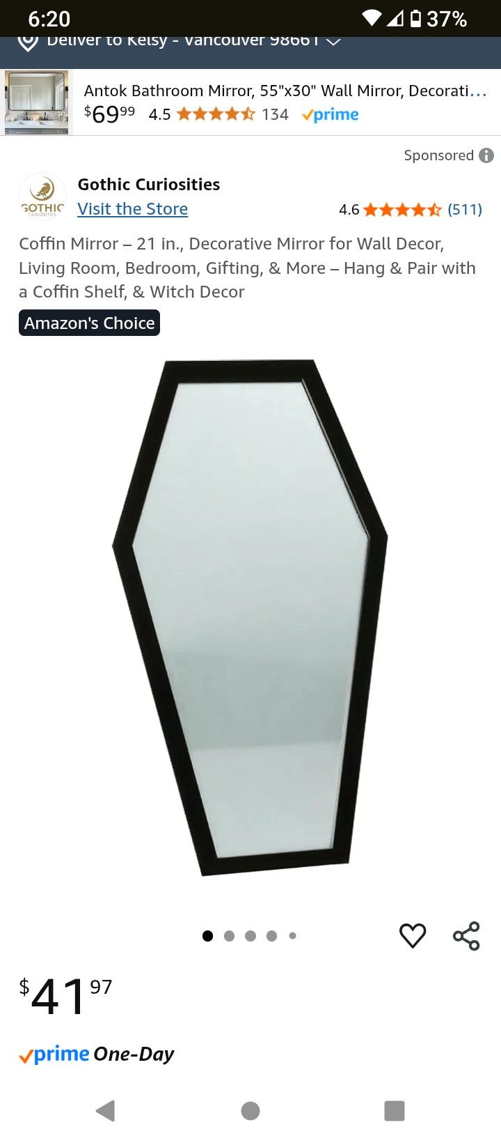 Coffin Mirror