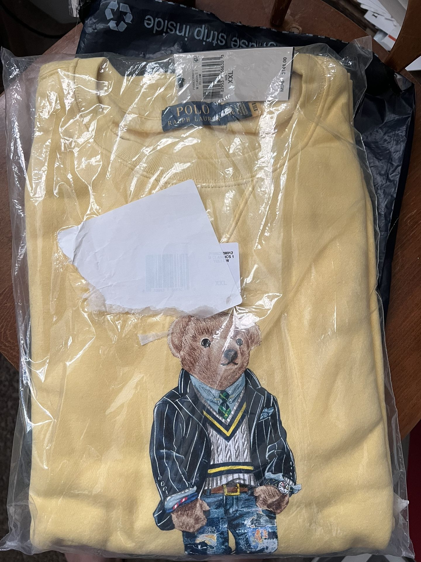 yellow Polo Bear Sweater 2XL