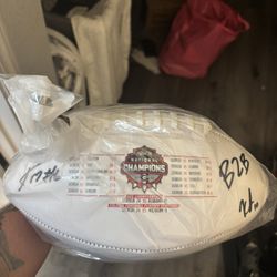 Championship signature ball both players have won a Super Bowl in the NFL