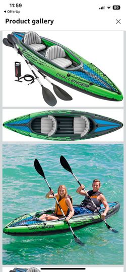 New 2 Persons Inflatable Kayak Intex Challenge K2 Deluxe 