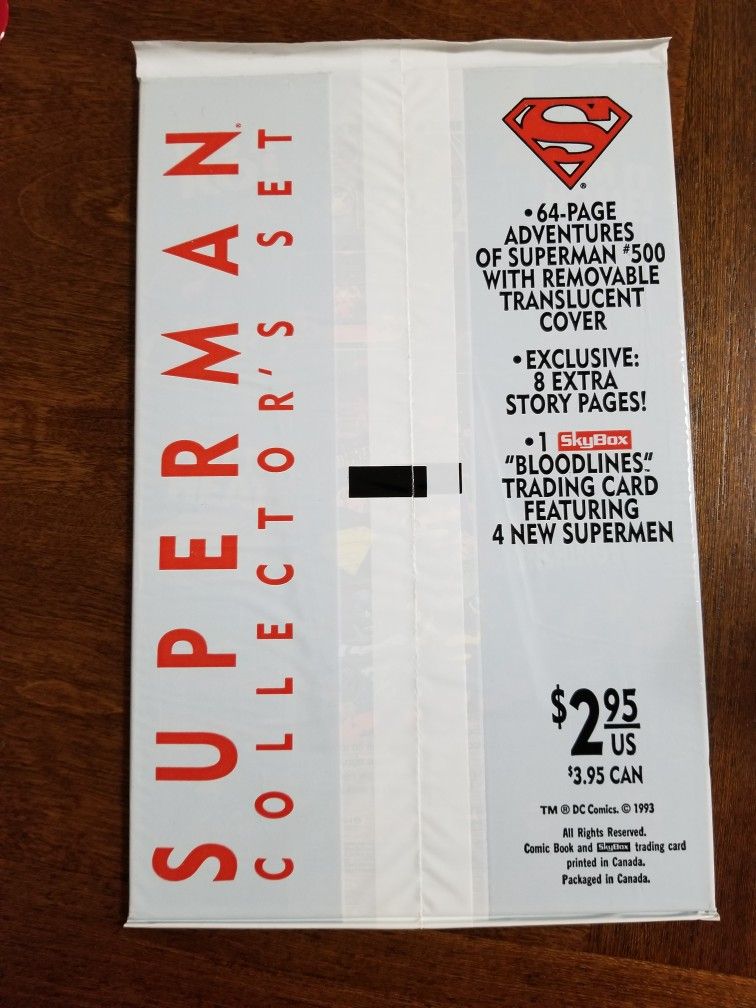 Superman #500 Collectors Set Sealed White Cover.