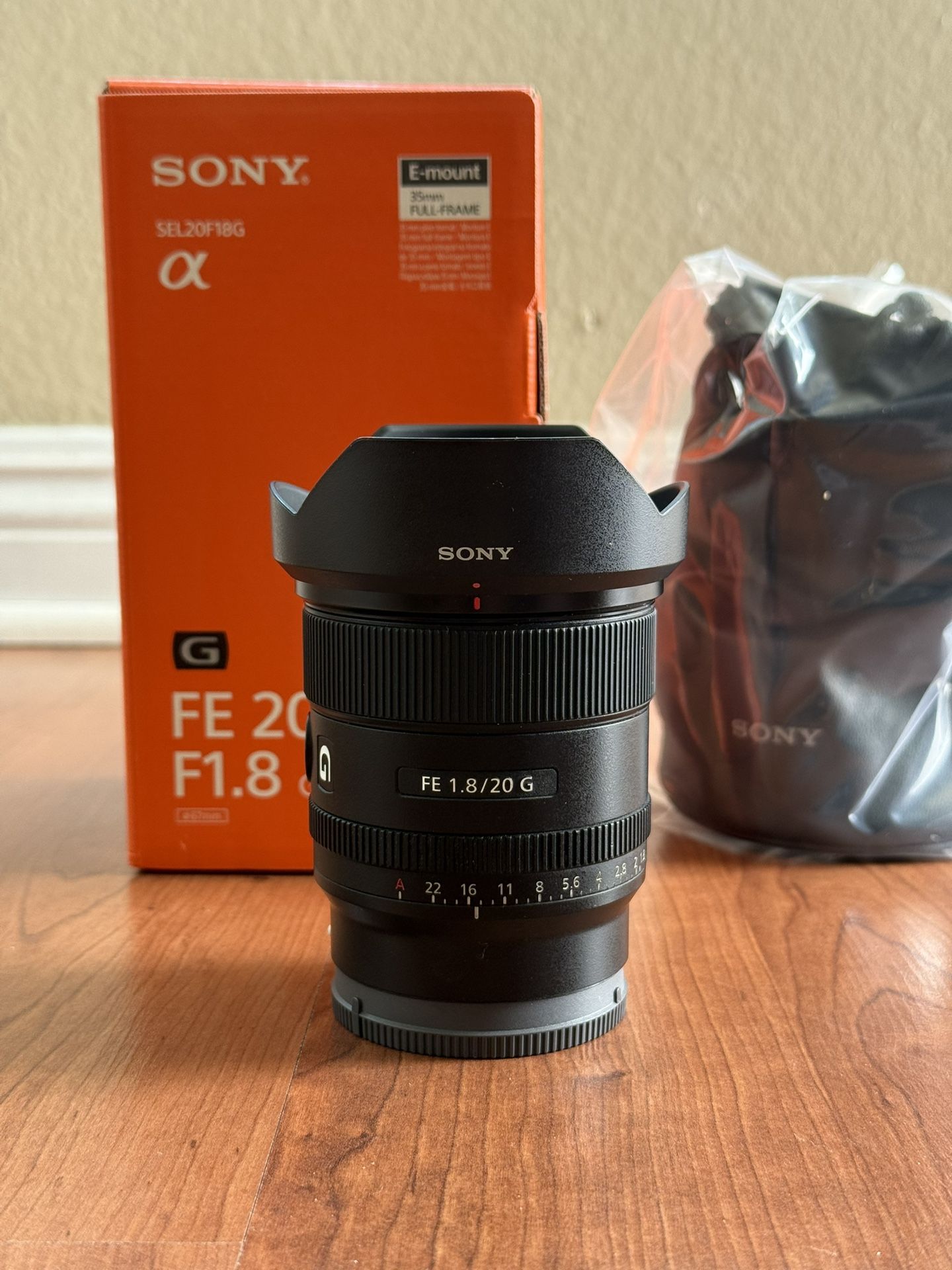 Sony FE 20mm f/1.8 G Ultra Wide Angle Lens
