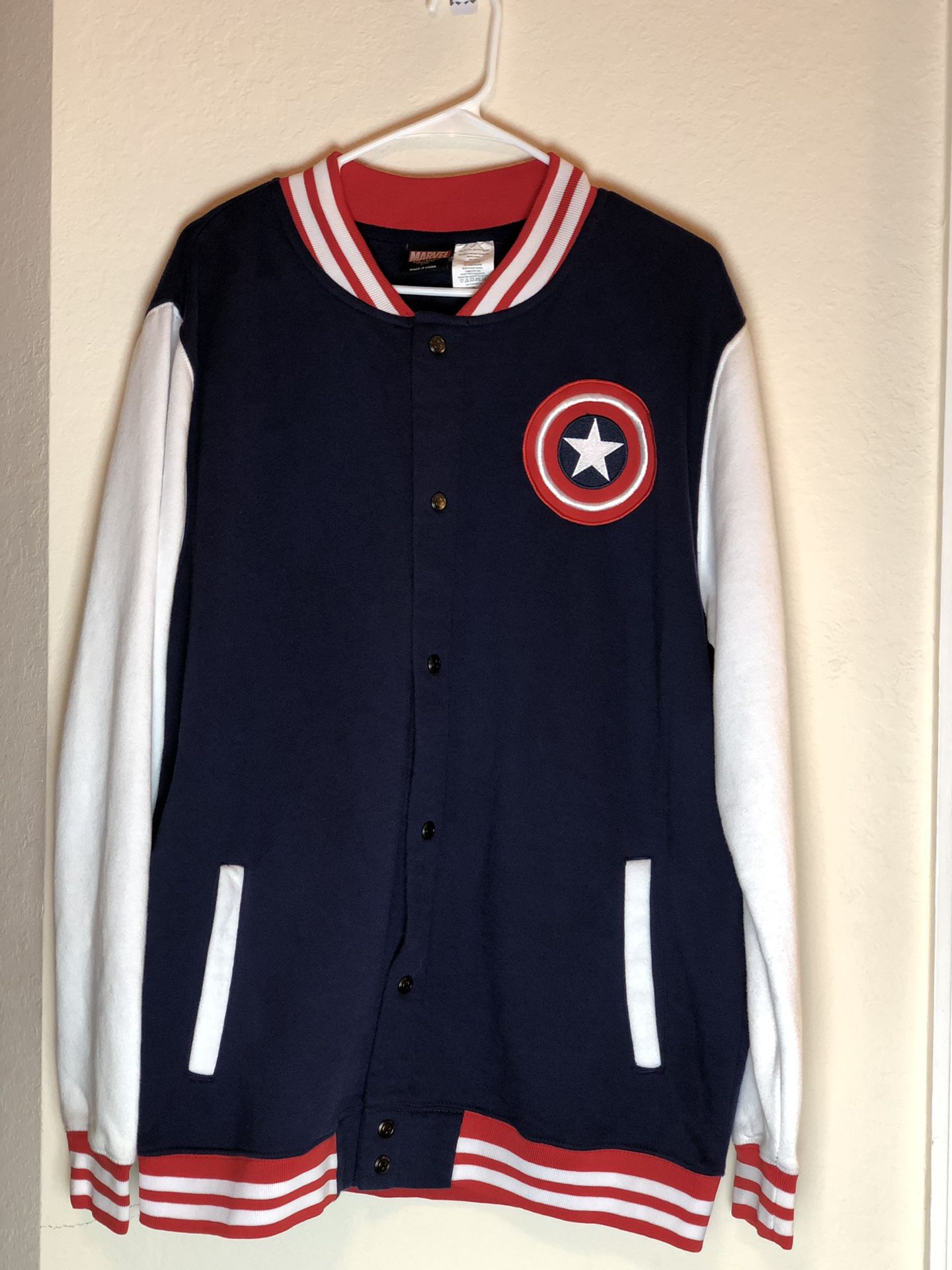 Marvel Captain America Varsity Letterman Jacket XL