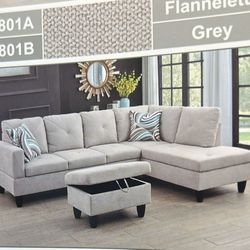BRAND NEW SECTIONAL COUCH WITH OTTOMAN INCLUDED