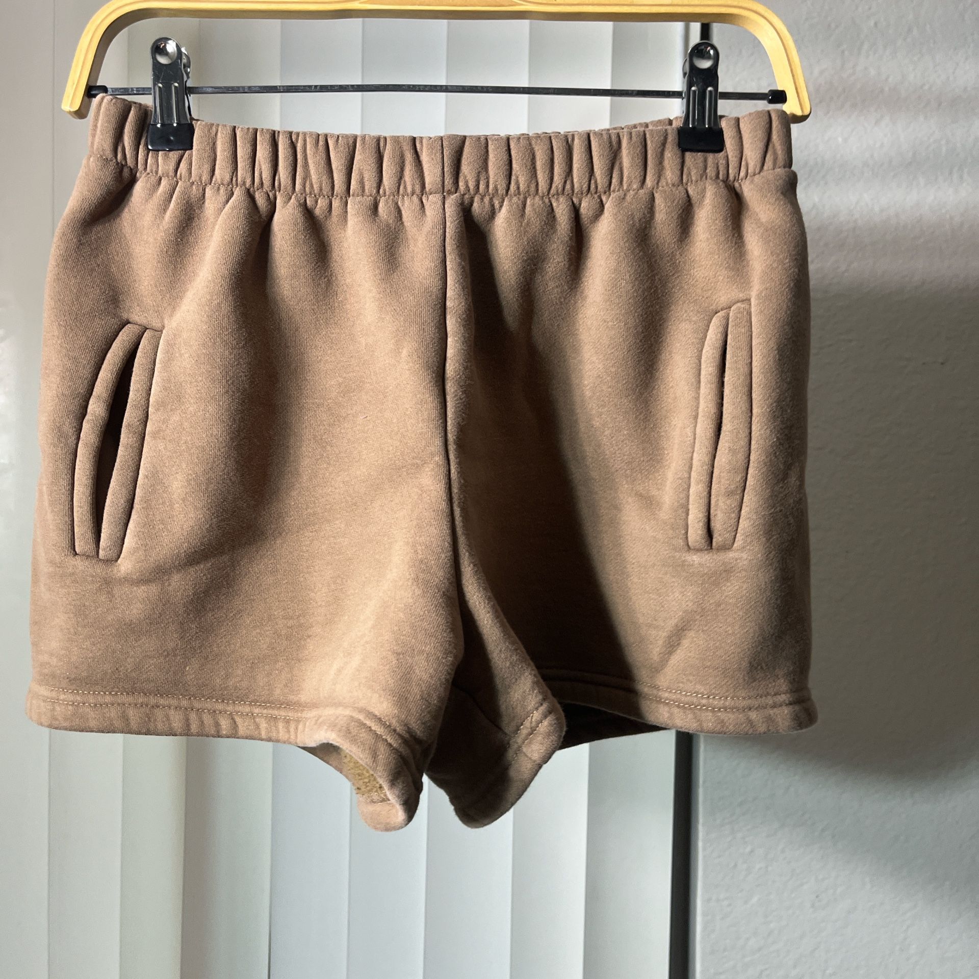 Brown Fleece Shorts
