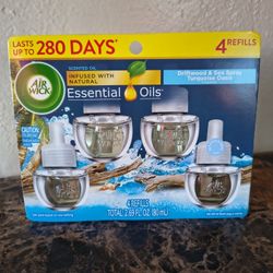 AIR WICK Scented Oil - Refill Essential Oils™ Driftwood & Sea Spray (Turquoise Oasis juice)