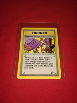 2000 Pokemon Game Card - Trainer Nightly Garbage Run - 77/82