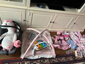 🔥SALE !-Baby girl  clothes playset booster seat ! A 120.00 value! 30.00 for all!