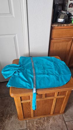 TURQUOISE/BLUE PET RAINCOAT SIZE LARGE