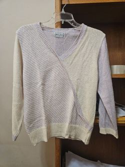 Andrew St. John Pastel L/S Sweatshirt Large Mint Vintage