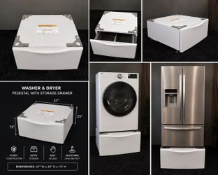 Washer/Dryer Storage Pedestal Drawer – Like Ne