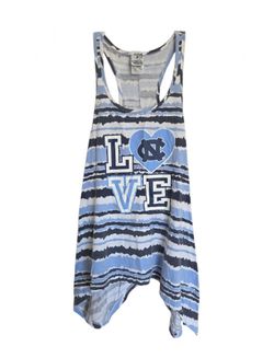 University of North Carolina Tar Heels Love UNC Racerback Tank Top Women's Medium
