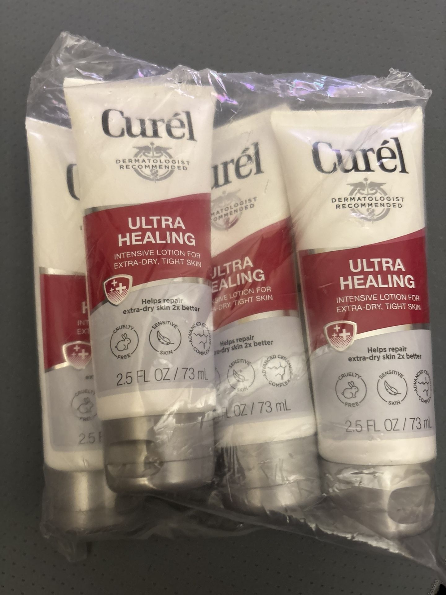 New 4 pack of Curél ultra healing lotion