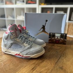 Jordan 5 Ice Blue Trophy Room Size 10 Deadstock 