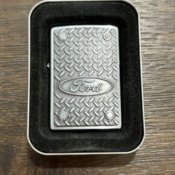 New Unfired Ford Motor Company Zippo Vintage 2000 Diamond Plate