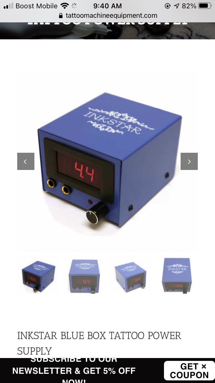 Tattoo Inkstar Power Supply. Clip Cords Included