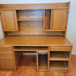 Free Oak Computer Desk 