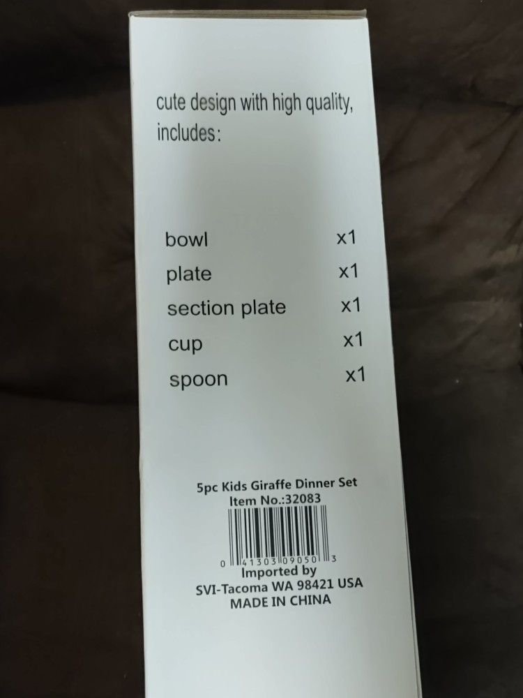 5 Piece Kids Animal Dinner Sets