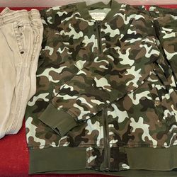 Boys set of 3 - jacket shirts & pants - kids size 7/8 - clothes - Simi valley