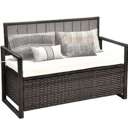 Patio storage, deck box, plastic shed, bench outdoor
Your pick,  