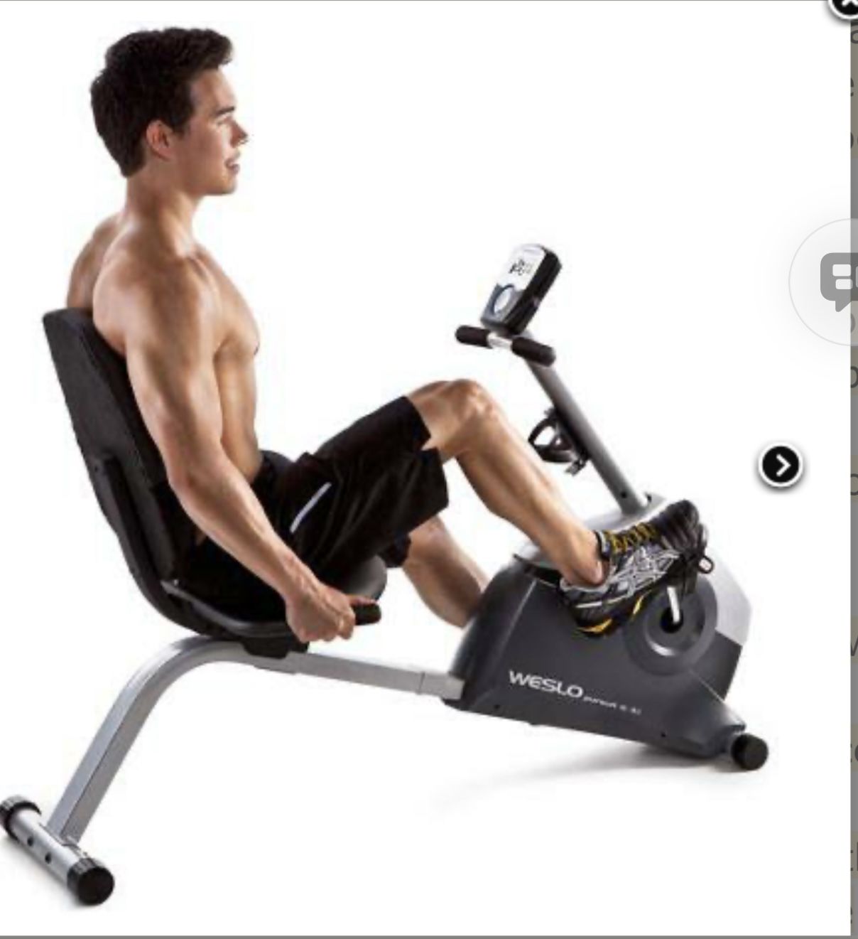 Weslo Pursuit G 3.1 Personal Home Workout Magnetic Recumbent Exercise Bike