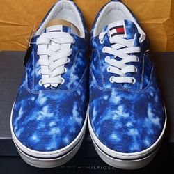 New Tommy Hilfiger Sneakers Size 13 Blue Tie Dye Comfort Shoes