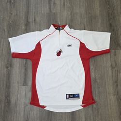 Vintage Reebok Miami Heat Warm Up Shooting Shirt Mens Size Medium 