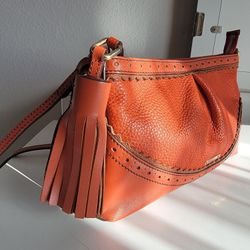 Burberry
Crossbody Orange Brogue Leather Tassel Shoulder Bag