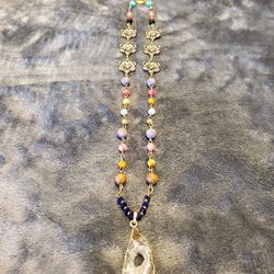 Beautiful multi colored gem necklace