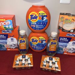 Household Bundle: Tide/ Clean Boost/ Bounce/ Palmolive / Scrub Daddy/ Glade Refills