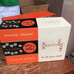 vintage 1957 spill and spell game