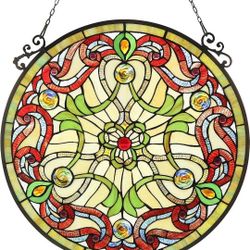 Chloe Lighting 23.5" Rosabella Tiffany-Glass Victorian Window Panel

