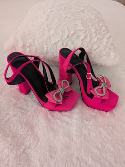 Heels Hot Pink Size 6 1/2  Woman 