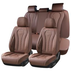 Coverado Full Set Car Seat Covers - Coffee