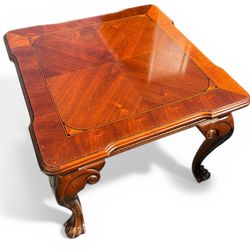 Vintage inlay coffee table 28x28