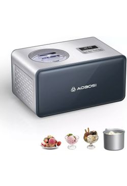 2.2 Quart Ice Cream Maker Machine with 4 Modes,No Pre-Freezing with Built-in Com