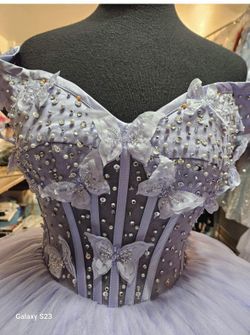 Purple Butterfly 3D Quinceañera Dress