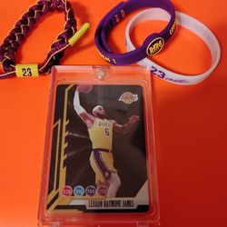 LeBron James Novelty Card and Bracelets NEW