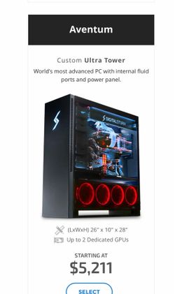 Gaming/ video editing PC Digital Storm Aventum