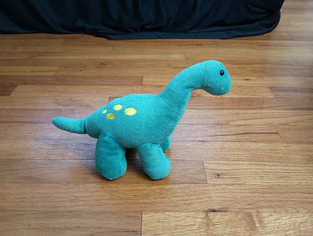 Prextex Green Dinosaur Plush Yellow Spots Stuffed Animal Toy Brachiosaurus