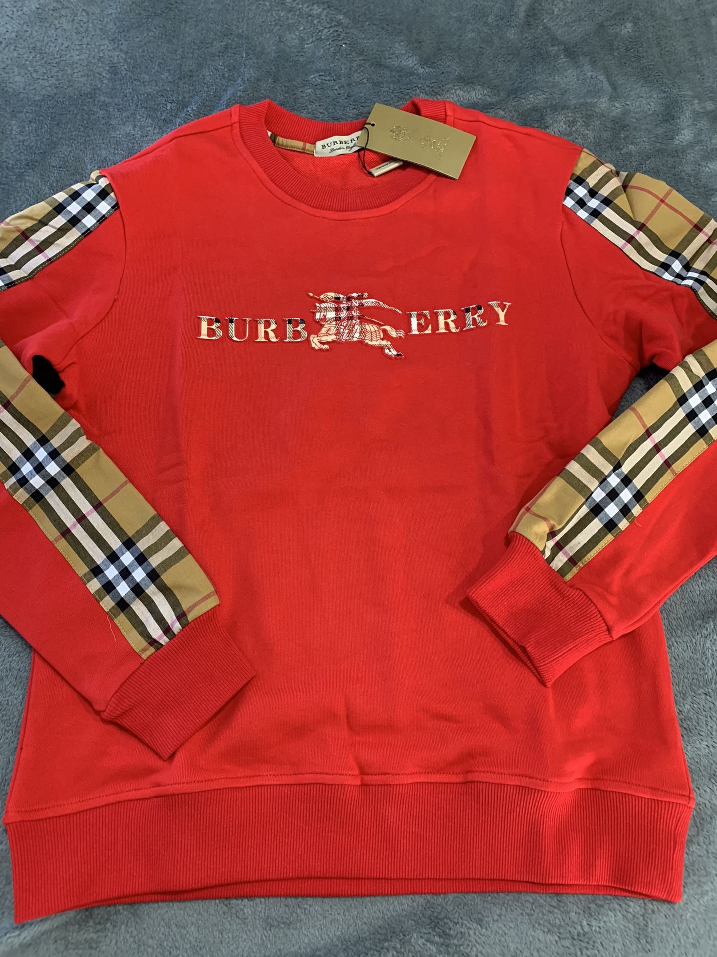 Red Burberry Sweater   M,l,xl,xxl,3X 