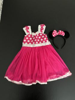 Costume Baby Girl Tutu Dress Mouse Ear Headband Polka Dot   Size 2t