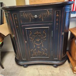 Hooker Furniture-Seven Seas One Drawer Kidney Shape Console Cabinet With Shelf