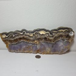 High Quality Crystal Fluorite Slab 12"