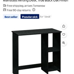 Black Oak Finish Writing Desk 