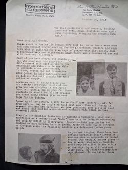 Title:
Vintage Missionary Letters from India 1957–1980 — Baptist Ephemera Lot